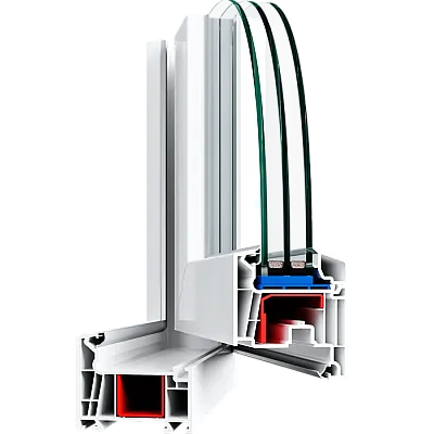 Балконный блок WHS Halo 72 с глухим окном и поворотно-откидной дверью 1800 x 2100 мм-1