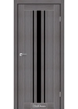 Двери StilDoors Межкомнатная дверь в сборе с коробкой и фурнитурой ARIZONA Черное стекло