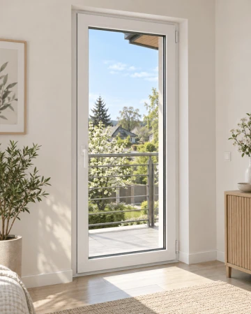 Металлопластиковые балконные двери WDS 76MD поворотно-откидное 900 x 2200 мм