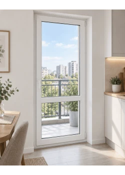 Металлопластиковые балконные двери VEKA Proline поворотно-откидное 900 x 2200 мм