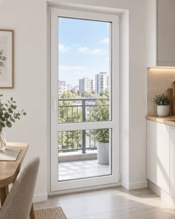 Металлопластиковые балконные двери WDS 76MD поворотно-откидное 900 x 2000 мм