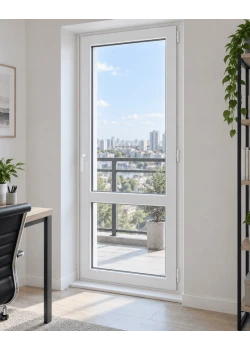 Металлопластиковые балконные двери VEKA Softline 82 поворотно-откидное 900 x 2000 мм