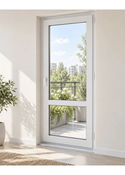 Металлопластиковые балконные двери VEKA Softline 82 поворотно-откидное 900 x 2100 мм