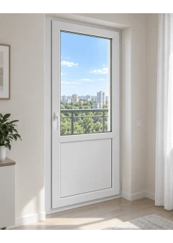 Металлопластиковые балконные двери VEKA Softline поворотно-откидное 900 x 2000 мм
