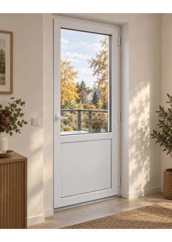 Металлопластиковые балконные двери VEKA Softline поворотно-откидное 900 x 2100 мм