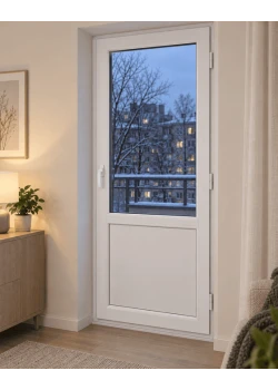 Металлопластиковые балконные двери VEKA Softline поворотно-откидное 900 x 2200 мм