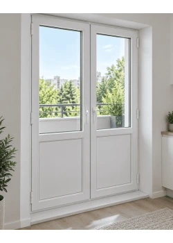 Металопластикові двері VEKA Softline 70 двостулкові 1400 x 2000 мм