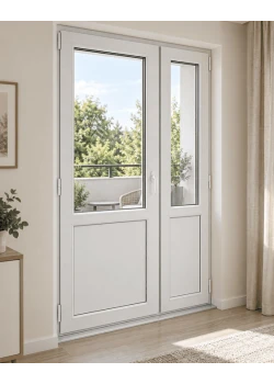 Металлопластиковые балконные двери VEKA Softline 82 поворотно-откидное 1300 x 2000 мм