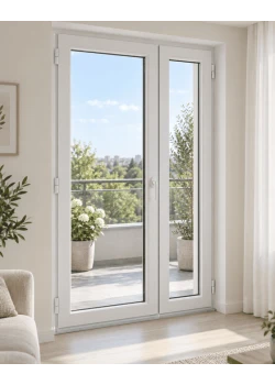 Металлопластиковые балконные двери VEKA Softline поворотно-откидное 1300 x 2200 мм