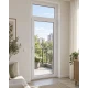Металлопластиковые двери Rehau Euro 70 с фрамугой 800 x 2200 мм
