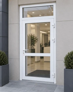 Металлопластиковые двери WDS 5S с фрамугой 800 x 2400 мм