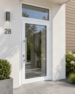Металопластикові двері Rehau Euro 70 з фрамугою 700 x 2300 мм