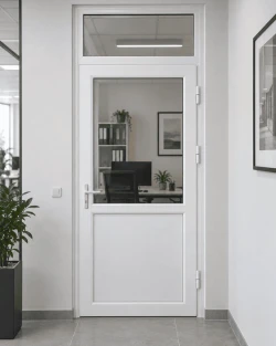 Металопластикові двері Rehau Euro 60 з фрамугою 900 x 2500 мм