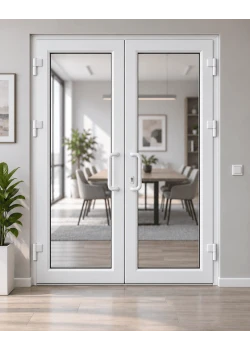 Металлопластиковые двери VEKA Softline 70 двустворчатые 1200 x 2000 мм