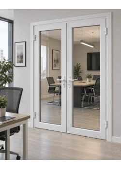 Металлопластиковые двери REHAU 70 двустворчатые 1700 x 2000 мм