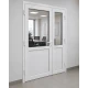 Металлопластиковые двери Kommerling 76MD полуторные с поворотно-откидной створкой 1200 x 2100 мм