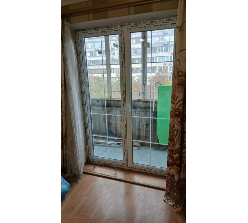 Металлопластиковые двери REHAU SYNEGO 80 двустворчатые 1600 x 2000 мм