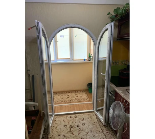 Металлопластиковые двери REHAU SYNEGO 80 двустворчатые 1600 x 2000 мм
