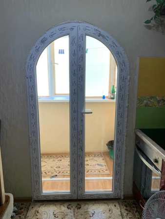 Металлопластиковые двери WDS 6S двустворчатые 1400 x 2000 мм