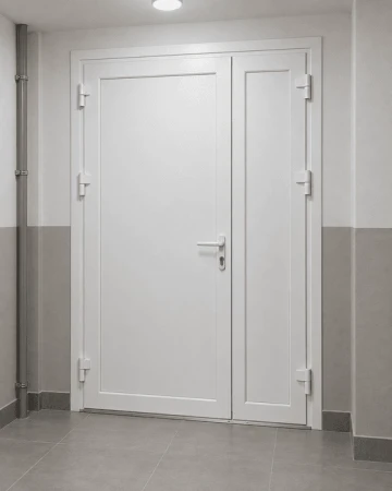 Металлопластиковые двери для технических помещений REHAU EURO 60 поворотные 1150 x 2000 мм