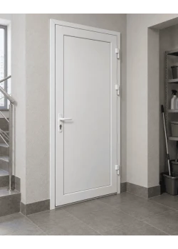 Металлопластиковые двери для технических помещений VEKA Softline 70 поворотные 850 x 1900 мм