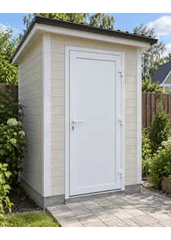 Металлопластиковые двери для технических помещений REHAU EURO 70 поворотные 750 x 2000 мм