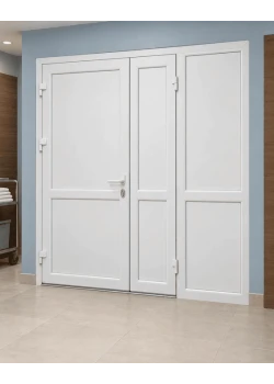 Металопластикові двері для технічних приміщень VEKA Softline 70 з фрамугою 1100 x 1900 мм