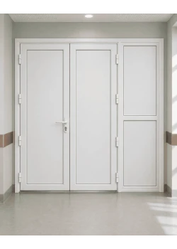Металопластикові двері для технічних приміщень VEKA Softline 70 з фрамугою 1300 x 1900 мм