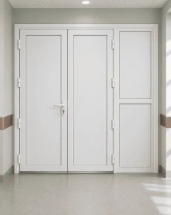 Металопластикові двері для технічних приміщень VEKA Softline 70 з фрамугою 1300 x 1900 мм