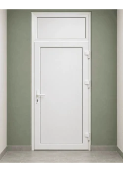 Металопластикові двері для технічних приміщень VEKA Softline 70 з фрамугою 700 x 1900 мм