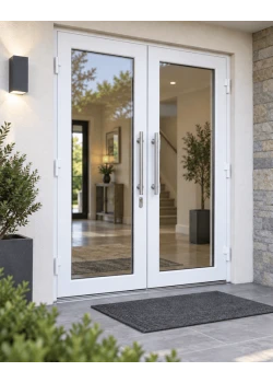 Металлопластиковые двери REHAU 70 двустворчатые 1500 x 2000 мм