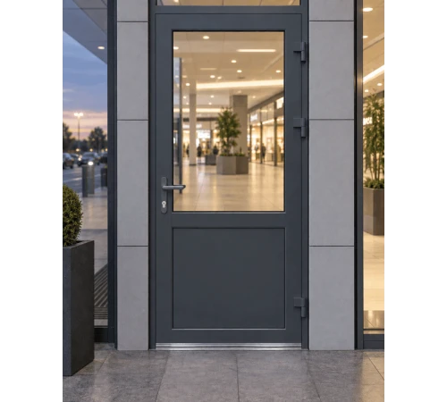 Металлопластиковые входные двери REHAU EURO 70 ламинированные 1100 x 2200 мм