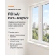Металлопластиковое окно Rehau Euro 70 трёхстворчатое с поворотно-откидной створкой 2100x1600 мм