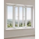 Металлопластиковое окно Veka Softline 82 четырехстворчатое с двумя поворотно-откидными створками 2900x1600 мм