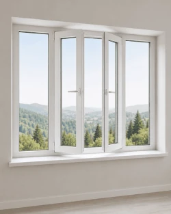 Металопластикове вікно Veka Softline 82 чотиристулкове з двома поворотно-відкидними стулками 2700x800 мм