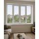 Металлопластиковое окно Rehau Euro 60 четырехстворчатое с двумя поворотно-откидными створками 2700x1100 мм