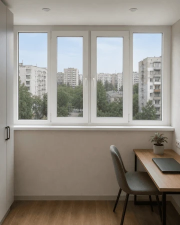 Металопластикове вікно Steko S500 чотиристулкове з двома поворотно-відкидними стулками 2500x1000 мм