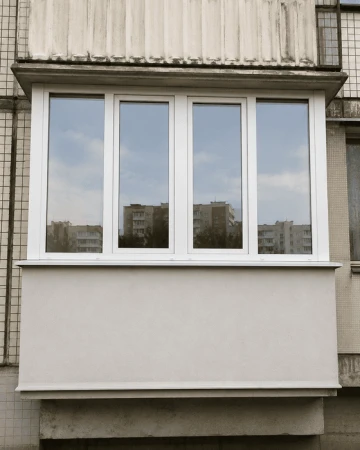 Металопластикове вікно Rehau Euro 70 чотиристулкове з двома поворотно-відкидними стулками 2400x1400 мм