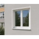 Металлопластиковое окно VEKA Softline 82 двухстворчатое с фрамугой 1500 x 1850 мм