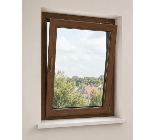 Металопластикове вікно Veka Softline 76 1-стулкове поворотно-відкидне ламіноване 800×1100 мм