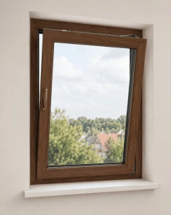 Металопластикове вікно Veka Softline 76 1-стулкове поворотно-відкидне ламіноване 800×1100 мм
