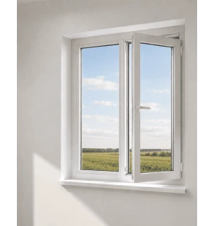 Металлопластиковое окно Veka Proline двустворчатое с поворотно-откидной створкой 1200 x 1400 мм
