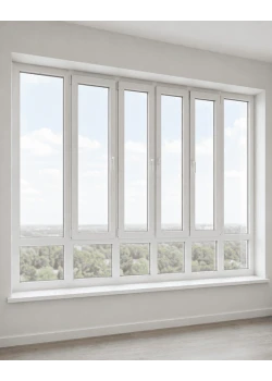 Панорамные металлопластиковые окна WDS 7S 3200x2700 мм