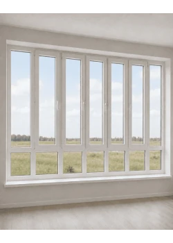 Панорамные металлопластиковые окна WDS 7S 5000x2400 мм