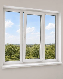Металопластикове вікно Veka Softline тристулкове з поворотно-відкидною стулкою 2400x1600 мм