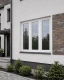 Металлопластиковое окно Rehau Synego трёхстворчатое с поворотно-откидной створкой 2700x800 мм