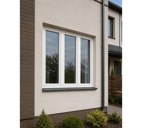 Металлопластиковое окно Veka Softline 82 трёхстворчатое с поворотно-откидной створкой 2200x1000 мм