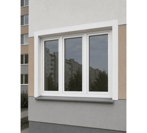 Металлопластиковое окно WDS 5S трёхстворчатое с поворотно-откидной створкой 2200x1000 мм