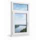 Металлопластиковое окно VEKA Softline 82 одностворчатое с фрамугой 900 x 2100 мм