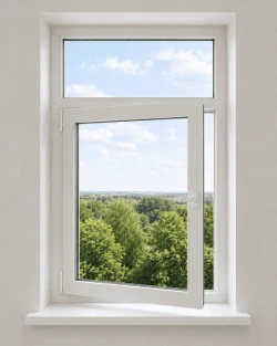 Металопластикове вікно VEKA Softline одностулкове з фрамугою 700 x 1700 мм